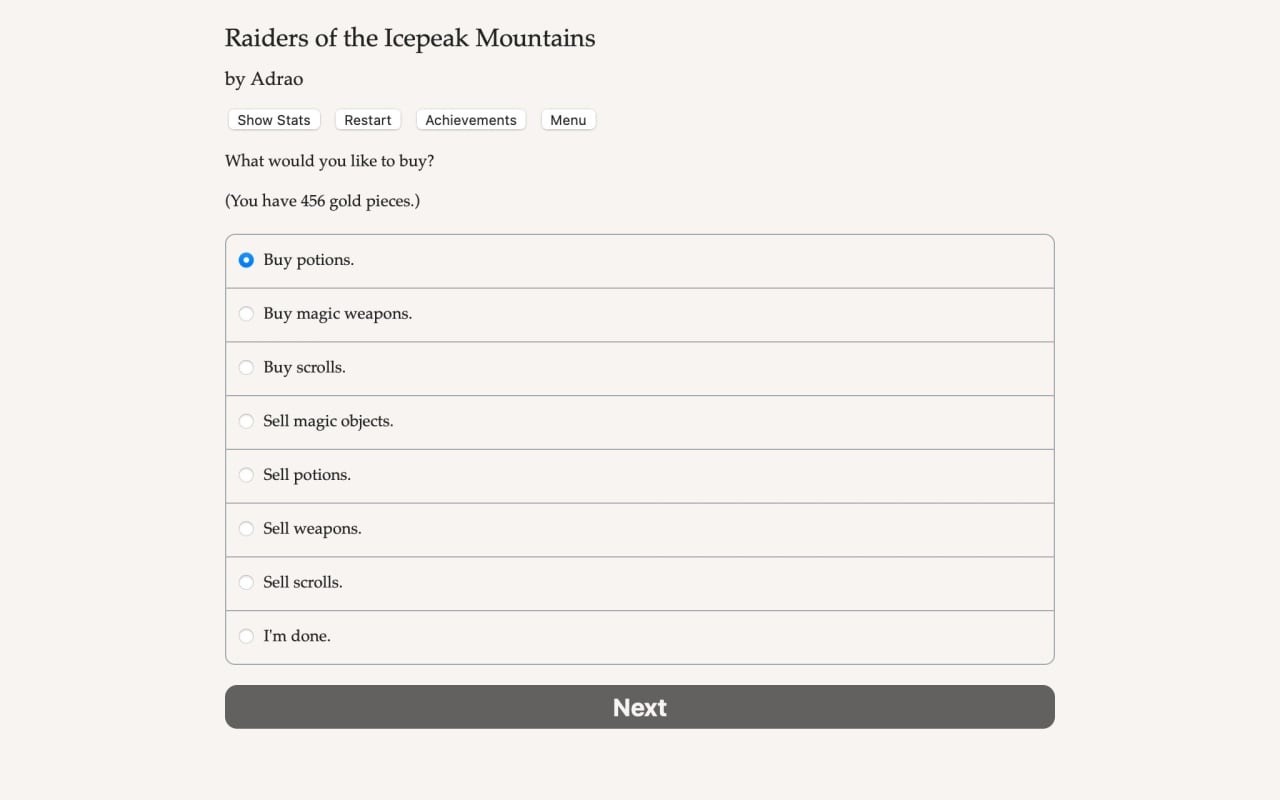 Raiders of the Icepeak Mountains